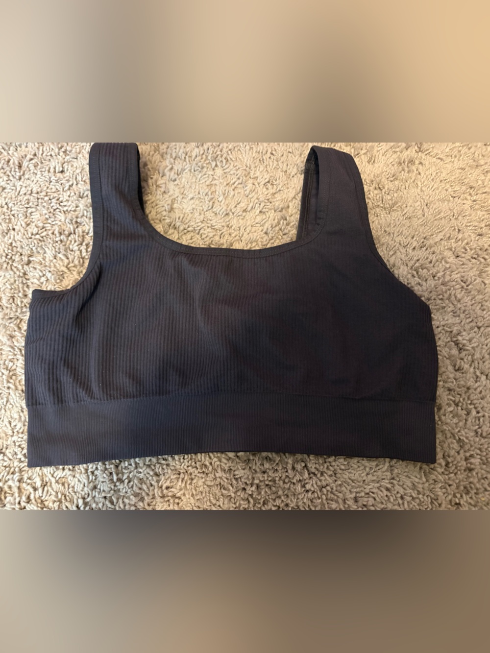 Harper Wilde Seamless Scoop Neck Ribbed Bralette - Black
